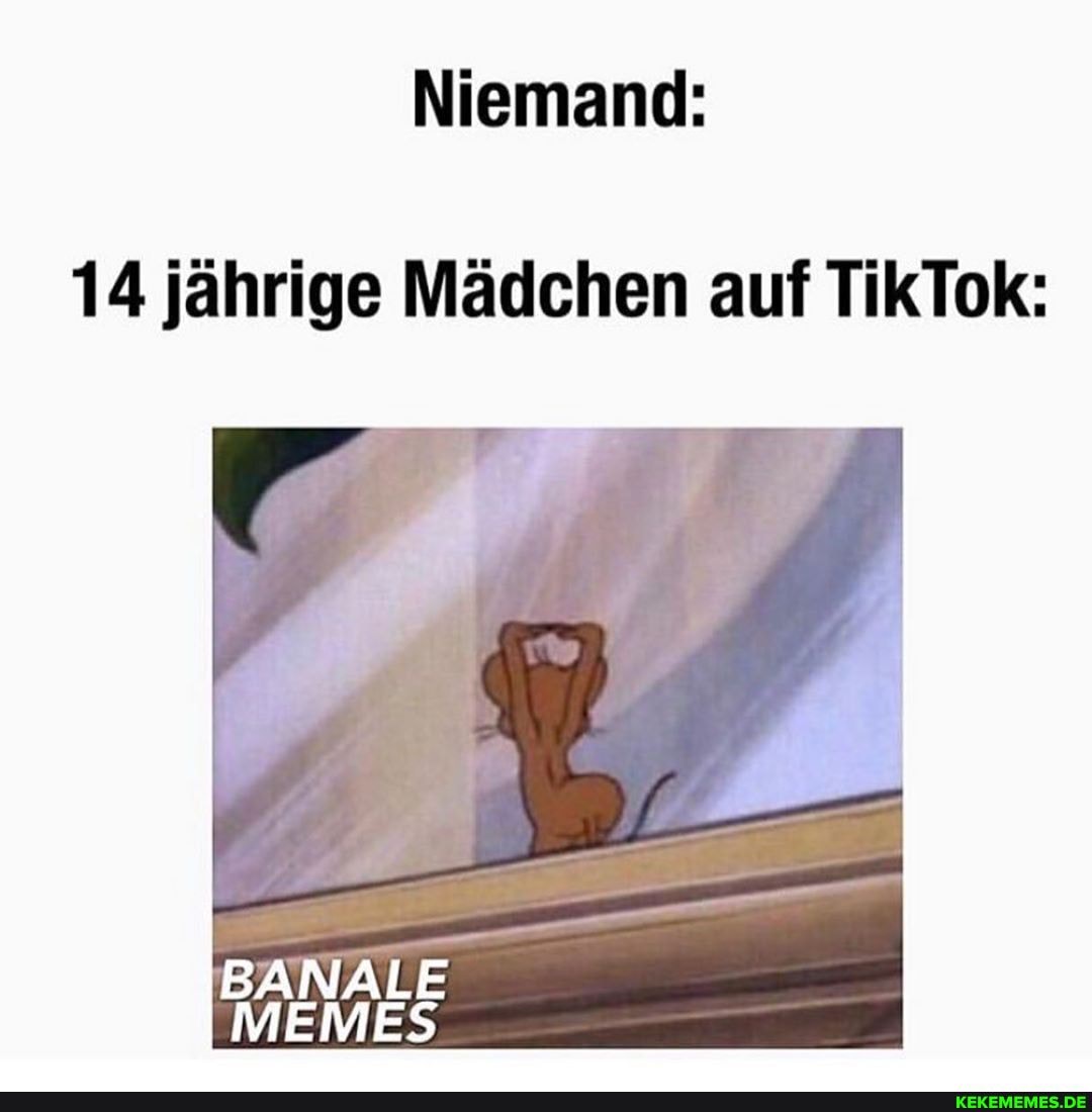 Niemand:
14 jährige Mädchen auf TikTok: