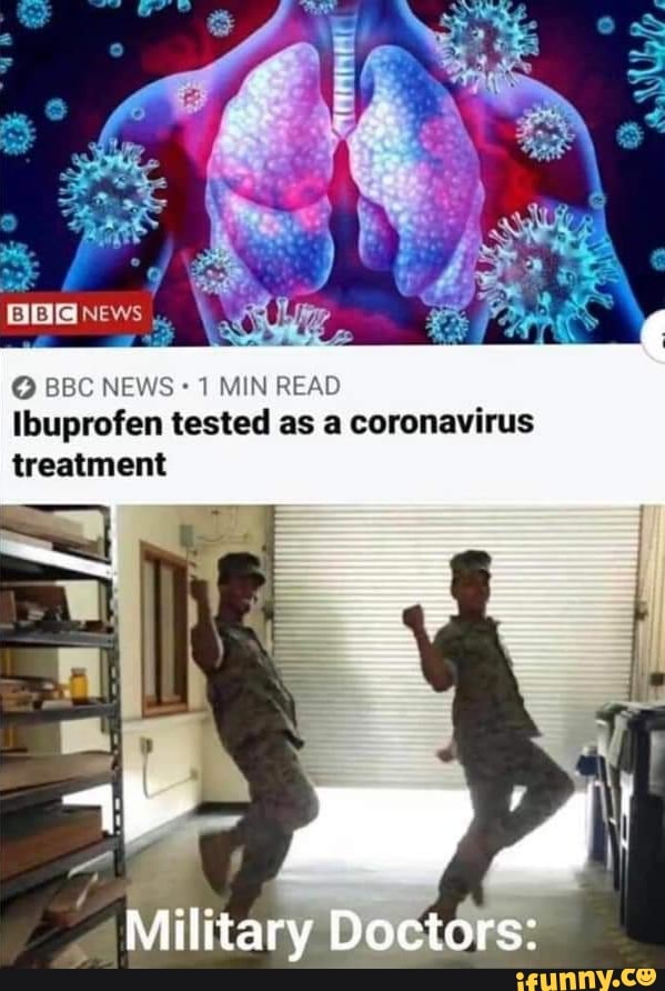 Ibuprofen tested as a coronavirus
treatment