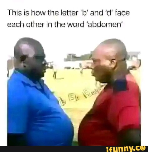 This Is How The Letter 'b' And 'd' Face Each Other In The Word 'abdomen ...