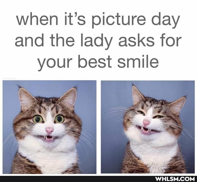when it's picture day and the lady asks for your best smile