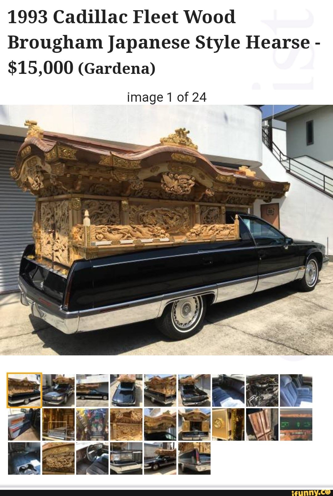1993 Cadillac Fleet Wood
Brougham Japanese Style Hearse -
$15,000 (Gardena)
image 1 of 24