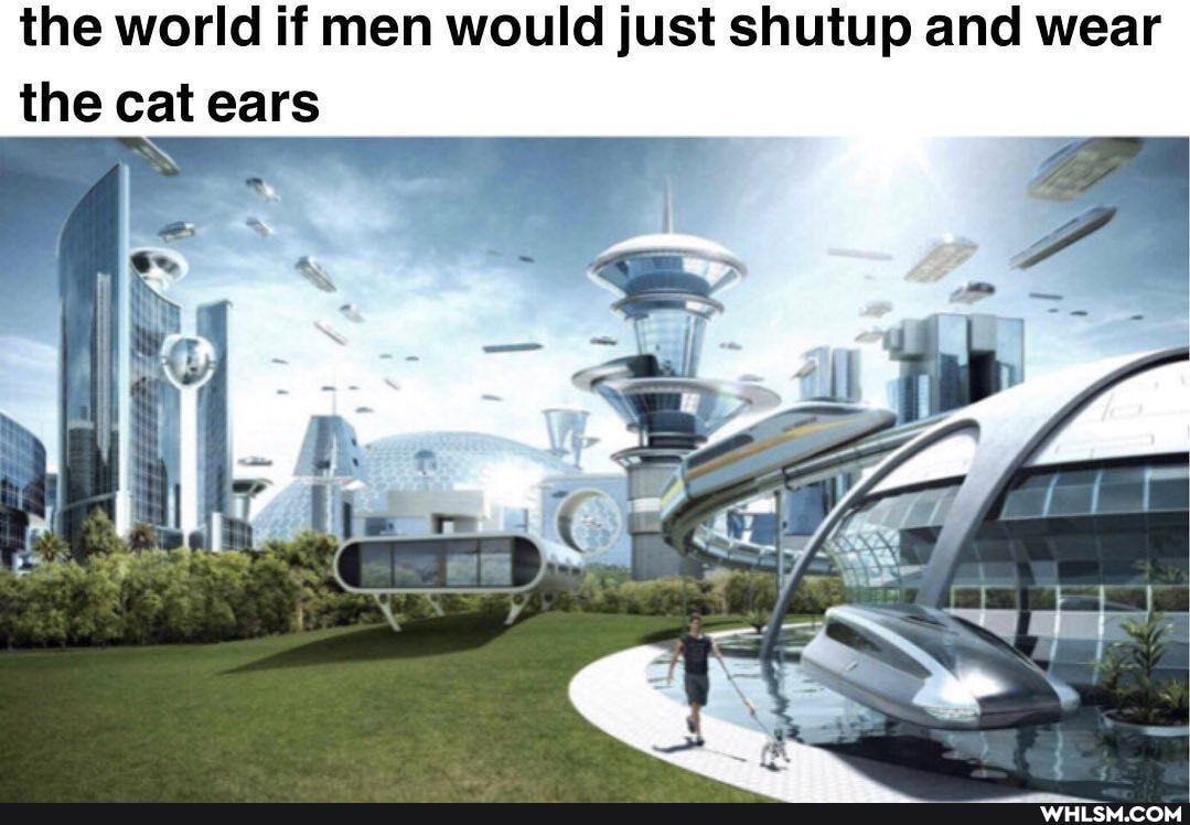 the world if men would just shutup and wear the cat ears