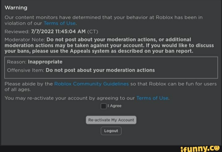 Warning Our content monitors have determined that your behavior at ...