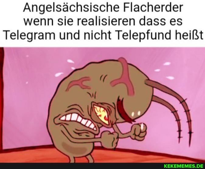 Angelsächsische Flacherder wenn sie realisieren dass es
Telegram und nicht Telepfund heißt