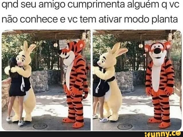 qna seu amigo cumprimenta alguem q vc
não conhece e vc tem ativar modo planta