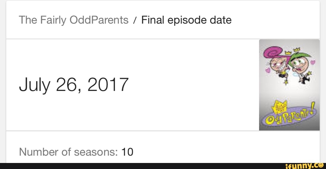 the fairly oddparents final episode date