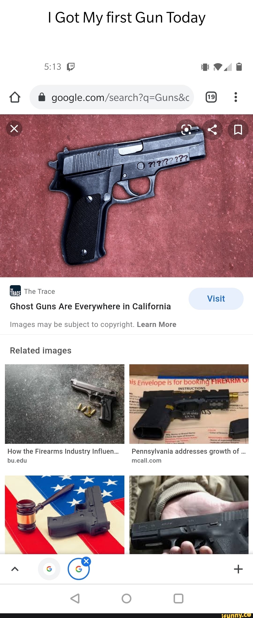 I Got My first Gun Today
The Trace
Visit
Ghost Guns Are Everywhere in California
Images may be subject to copyright. Learn More
Related images
lis Envelope is
INSTRUCTIONS.
How the Firearms Industry Influen... Pennsylvania addresses growth of bu.edu