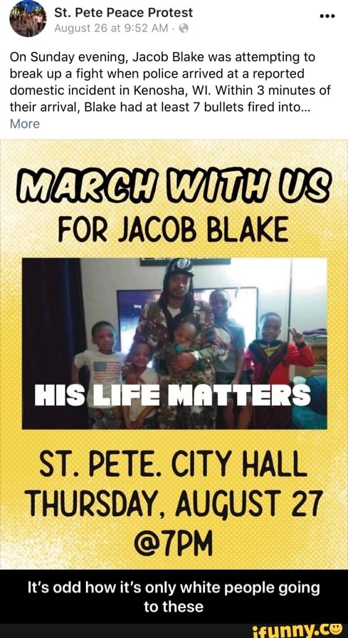 & St. Pete August Peace 26 At Protest AM-@ On Sunday Evening, Jacob ...