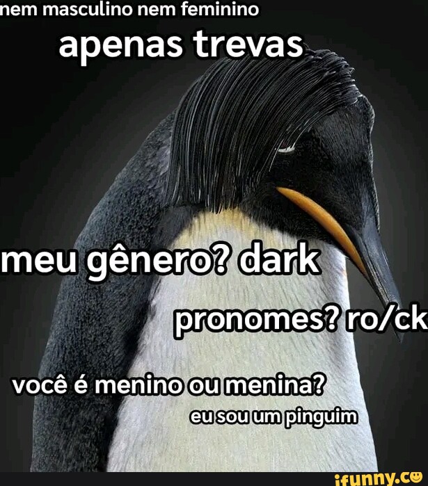 Nem Masculino Nem Feminino Apenas Trevas Meu Gênero? Dark : Pronomes ...