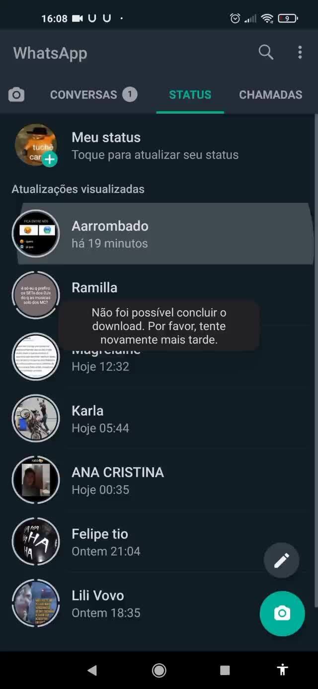 Whatsapp Falha No Download Tente Novamente Mais Tarde 2020