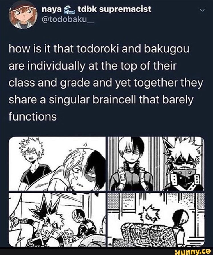 How is it that todoroki and bakugou are individually at the top of ...