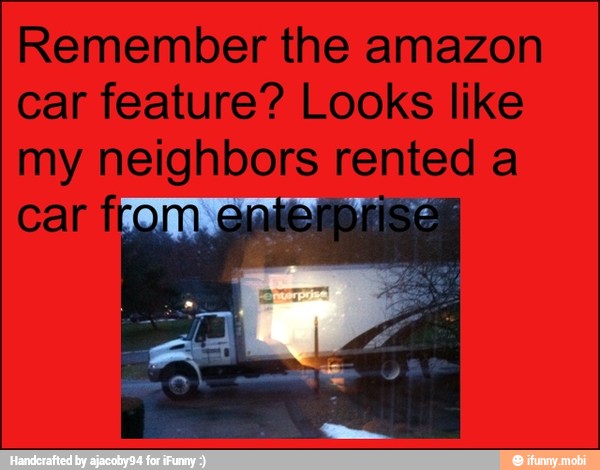 Remember the amazon
car feature? Looks like