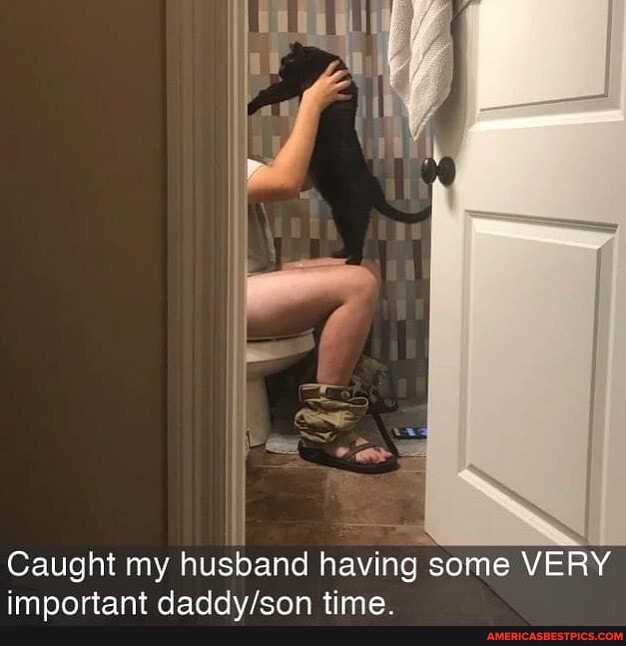 Caught my husband having some VERY
imnnnrtant tima