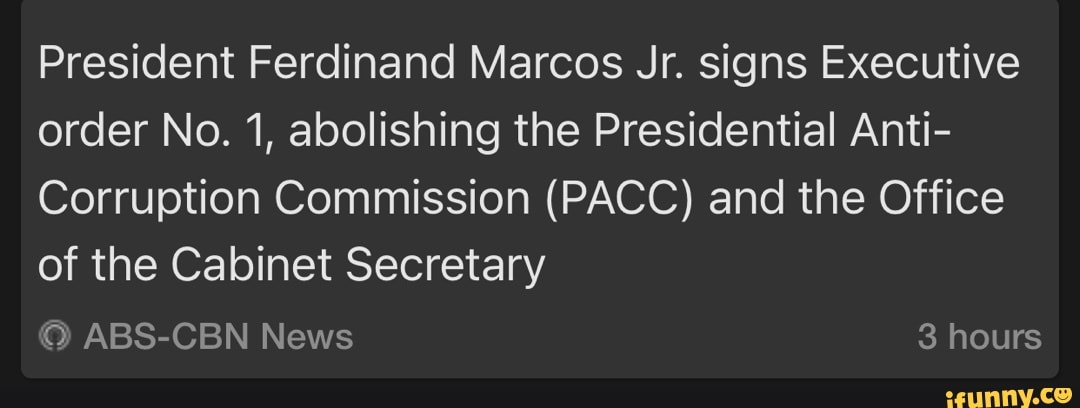 President Ferdinand Marcos Jr. Signs Executive Order No. 1, Abolishing ...