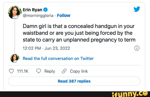 Erin Ryan @ @morninggloria - Follow Damn Girl Is That A Concealed ...