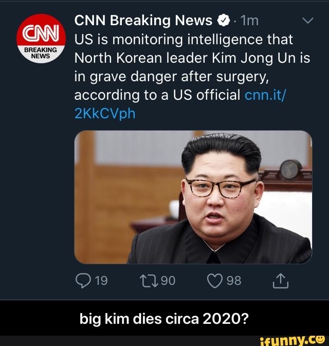 Cnn Breaking News Q Cnn Us Is Monitoring Intelligence That North Korean Leader Kim Jong Un Is In 