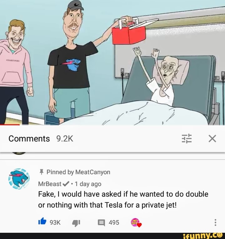 Wait a second, mr.beast copied the guy from meatcanyon! : r/memes