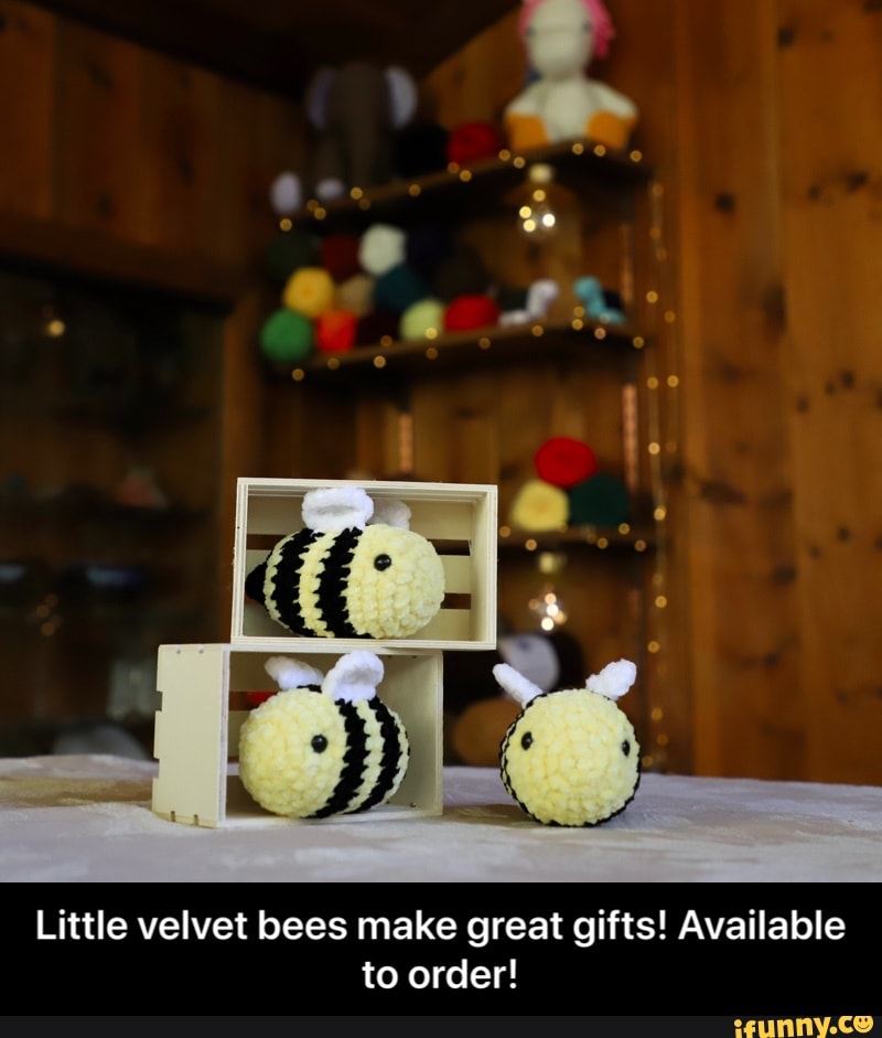 Little velvet bees make great gifts! Available to order! - Little velvet bees make great gifts! Available to order!