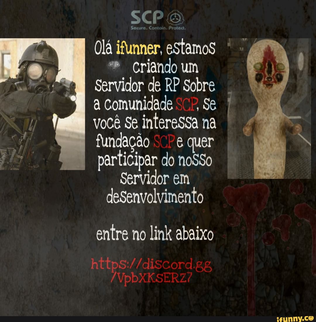 Olá ifunner, estamos
Criando um
Servidor de RP Sobre a comunidade Se I você Se interessa na I fundação Pe quer participar do noSSo
Servidor em desenvolvimento
entre no link abaixo