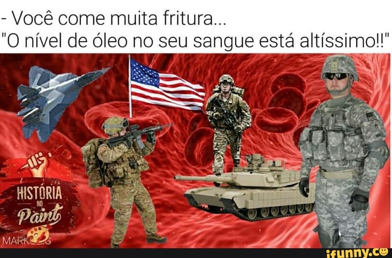 Você come muita fritura...
"O nível de óleo no seu sangue está Sue Sie