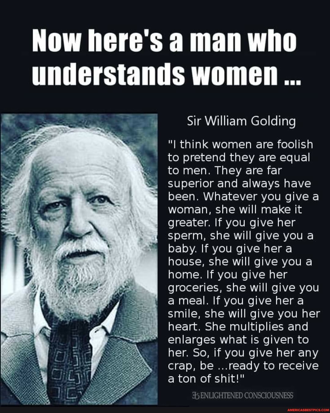 William golding whatever you give a woman