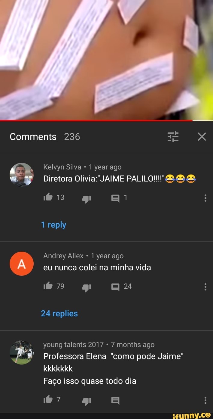 É
eu nunca colei na minha vida
young talents 2017 7 months ago
Professora Elena "como pode Jaime"
Faço isso quase todo dia