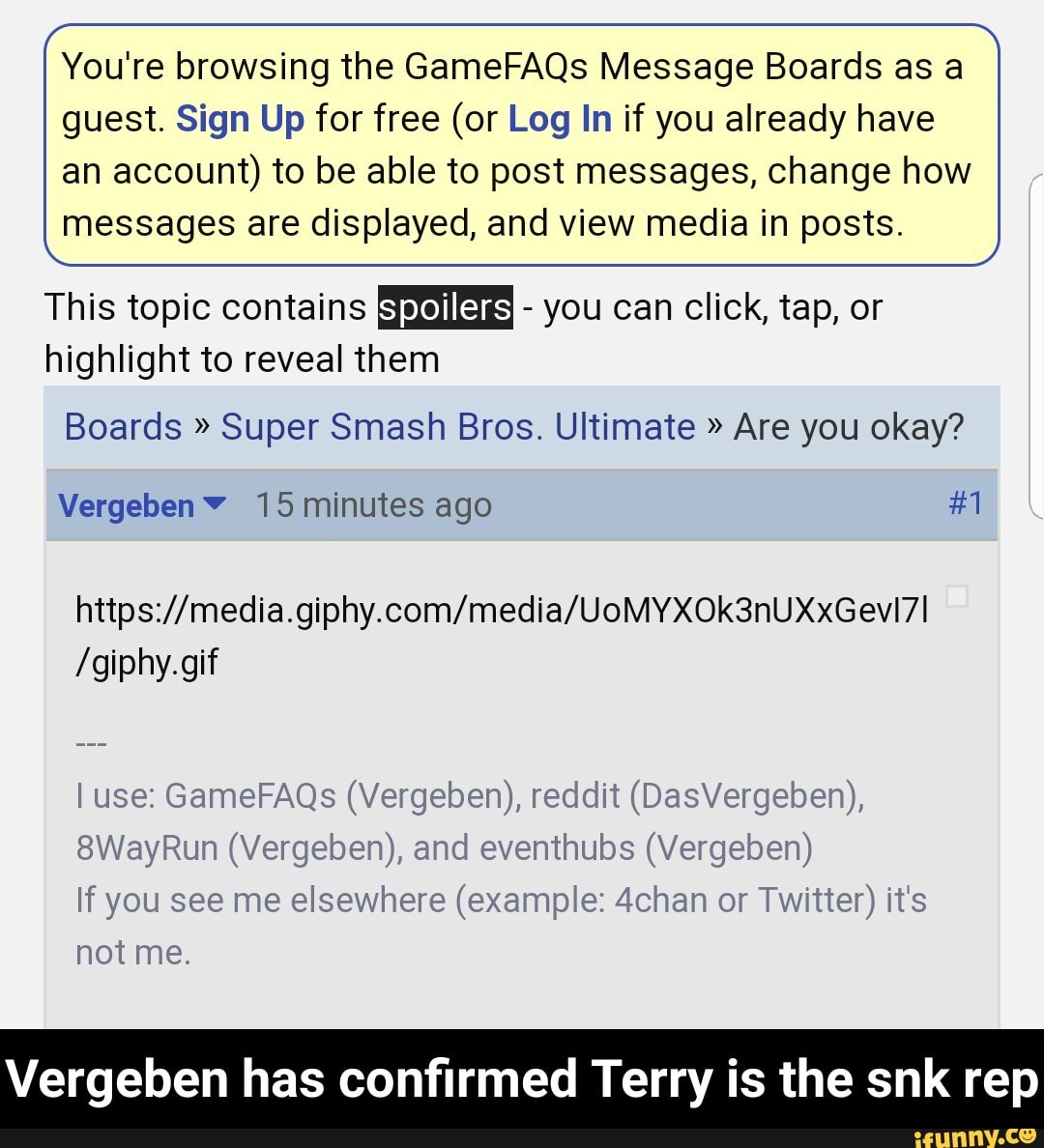 You're browsing the GameFAQs Message Boards as a guest. Sign Up for