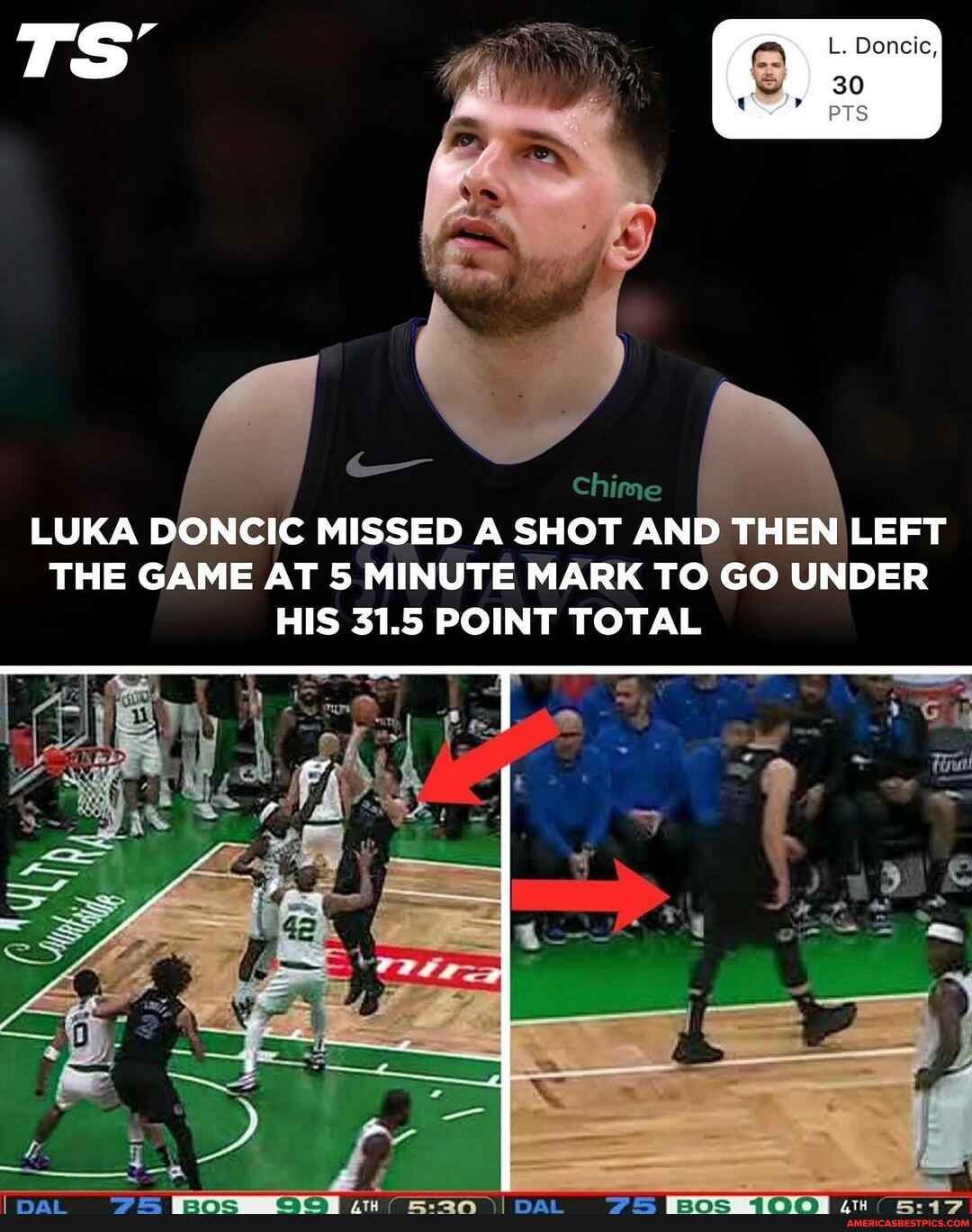 Devastating pick if you had overs on Luka Doncic and Jaylen Brown 🤦‍♂️😓 ...