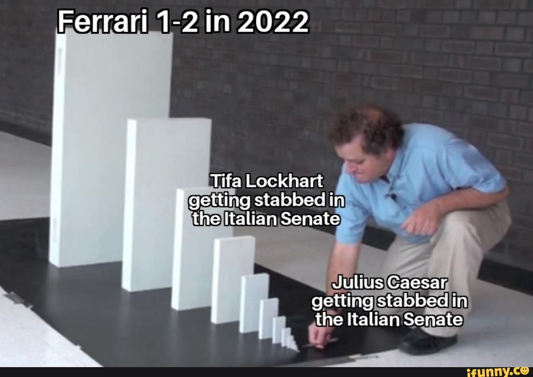 Ferrari 1-2 in 2022 Tifa Lockhart getting stabbed in the Italian Senate  getting stabbed in Julius Caesar I the Italian Senate - iFunny