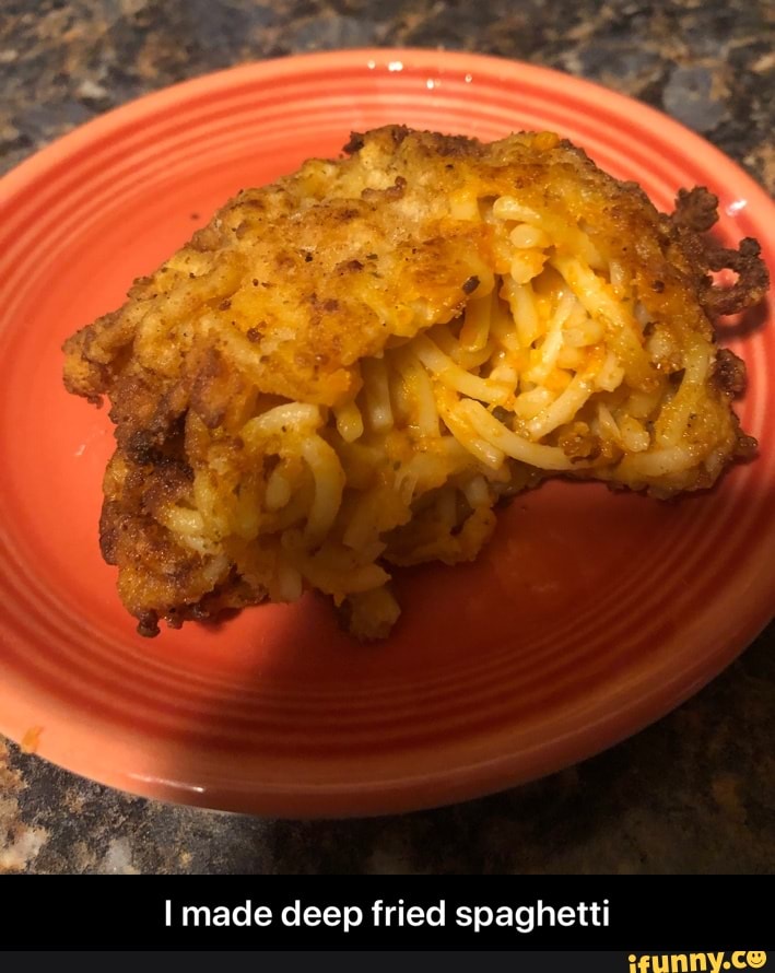 I made deep fried spaghetti - I made deep fried spaghetti