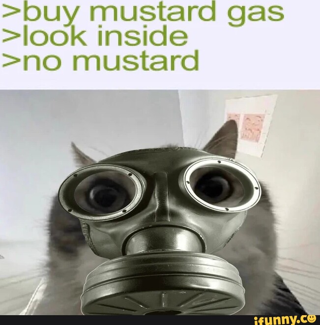 >buy mustard gas >look inside >no mustard - iFunny