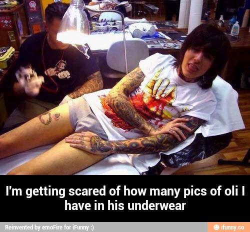 I'm getting scared of how many pics of oli l have in his underwear - I...