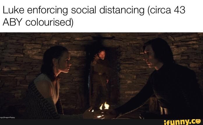 Luke enforcing social distancing (circa 43
ABY colourised)