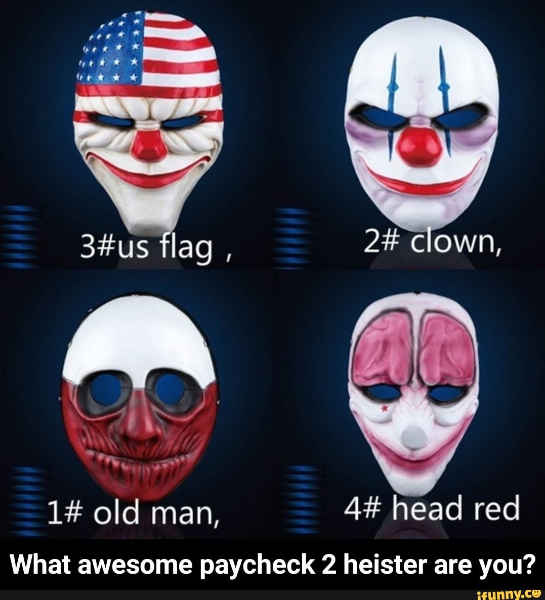 Payday 2 masks colors фото 10