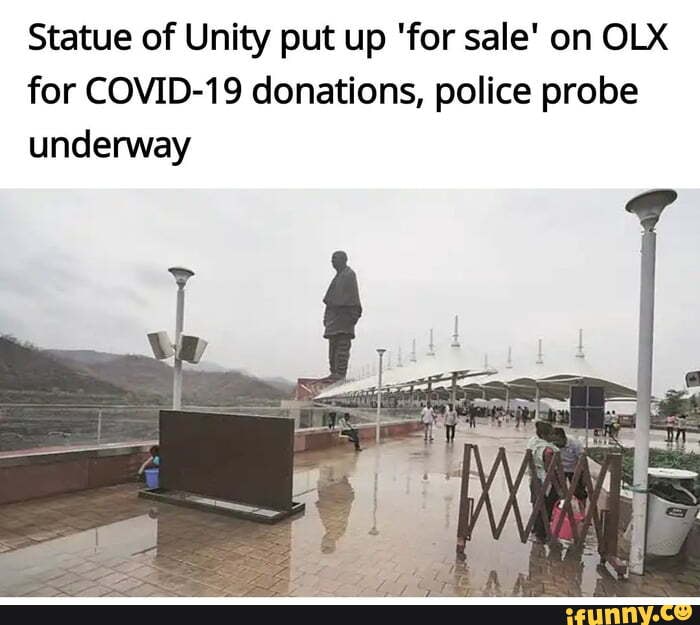 Statue of Unity put up 'for sale' on OLX for COVID19 donations, police