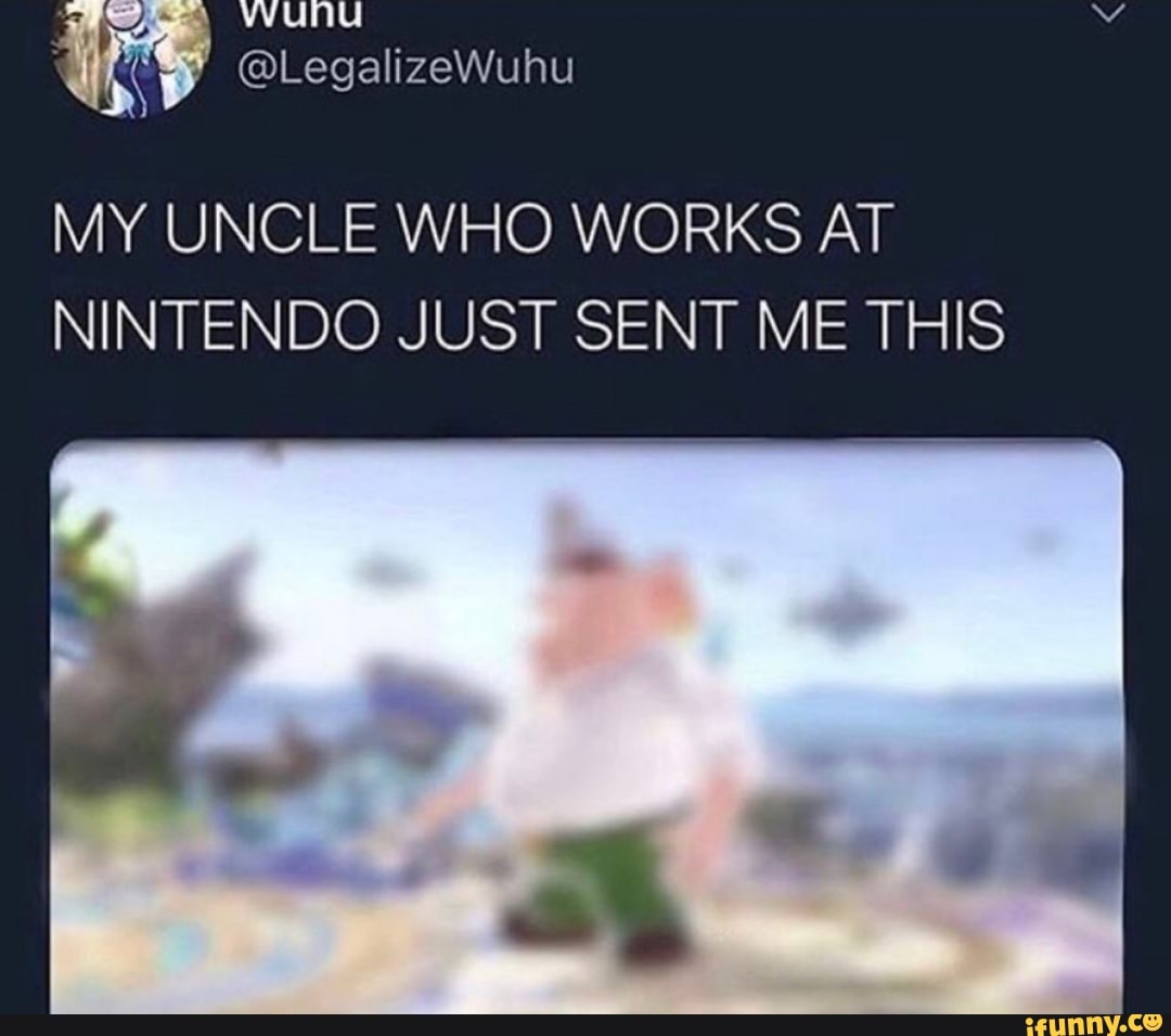This is my uncle. The Uncle who works for Nintendo. The Uncle who works.