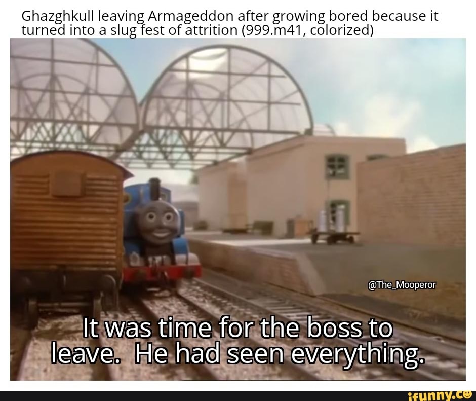 Ghazghkull leaving Armageddon after growing bored because it turned ...