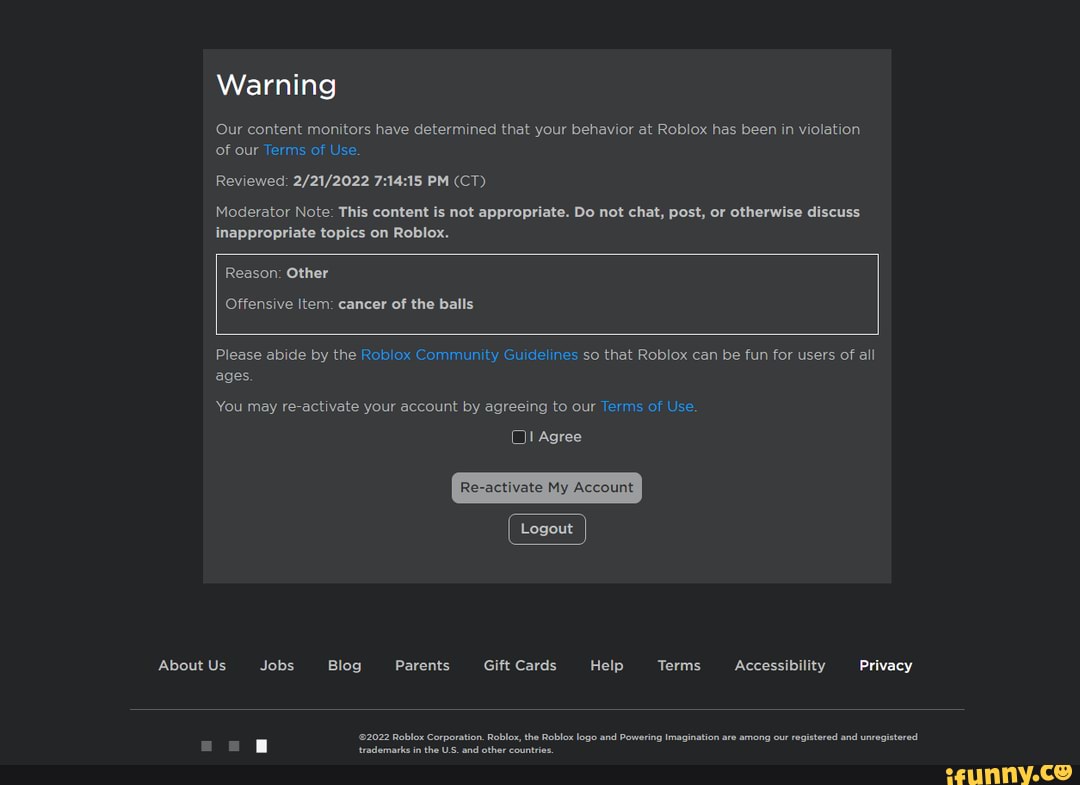Warning Our content monitors have determined that your behavior at ...