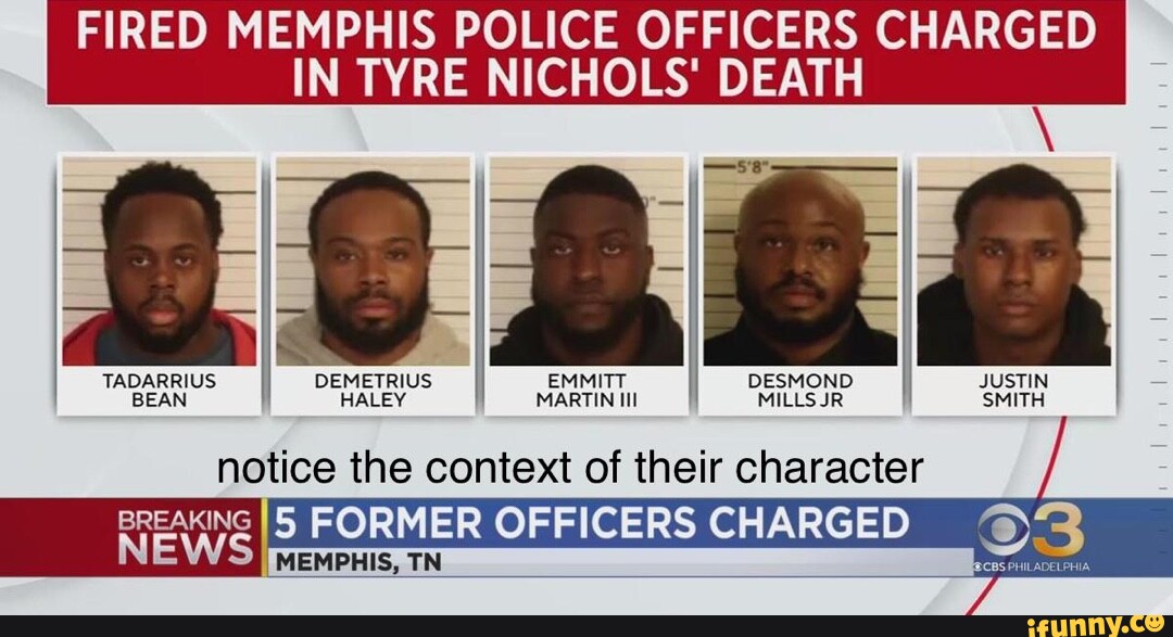 FIRED MEMPHIS POLICE OFFICERS CHARGED IN TYRE NICHOLS' DEATH TADARRIUS DEMETRIUS MARTINI DESMOND