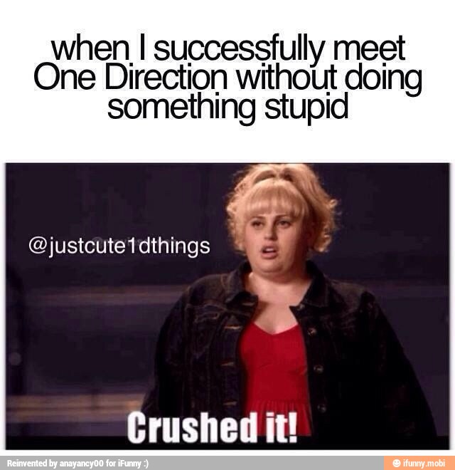 when I successfully meet
One Direction without doing
something stupid
E
é
F