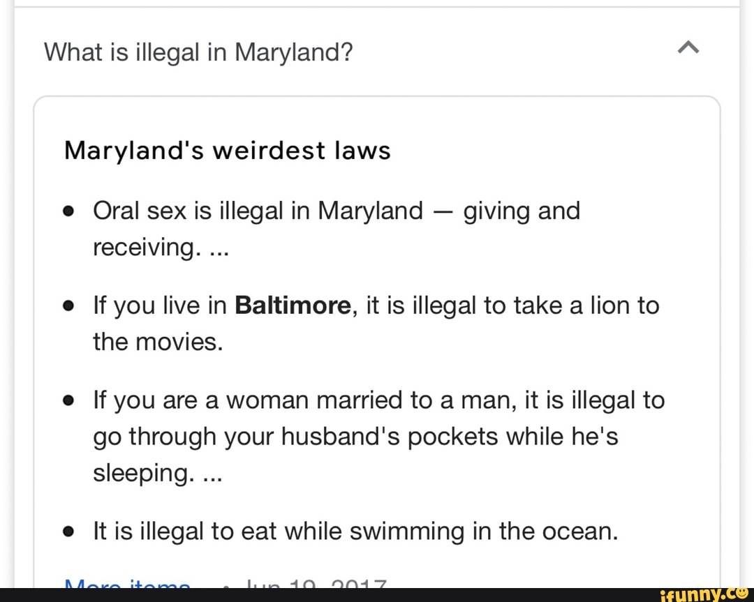 Sex and live in Baltimore