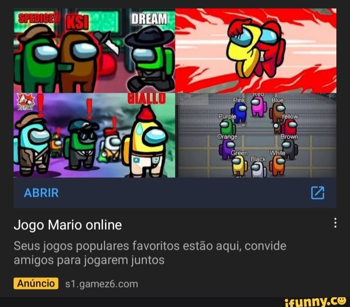 Jogo Mario online
Anuncio
Seus jogos populares favoritos estão aqui, convide amigos para jogarem juntos
com