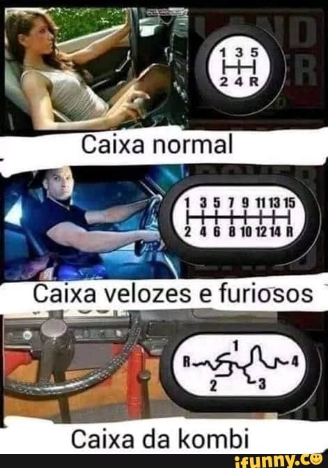 Caixa normal
1 357911915
246
Caixa vel
velozes e furiosos
1
Caixa da kombi