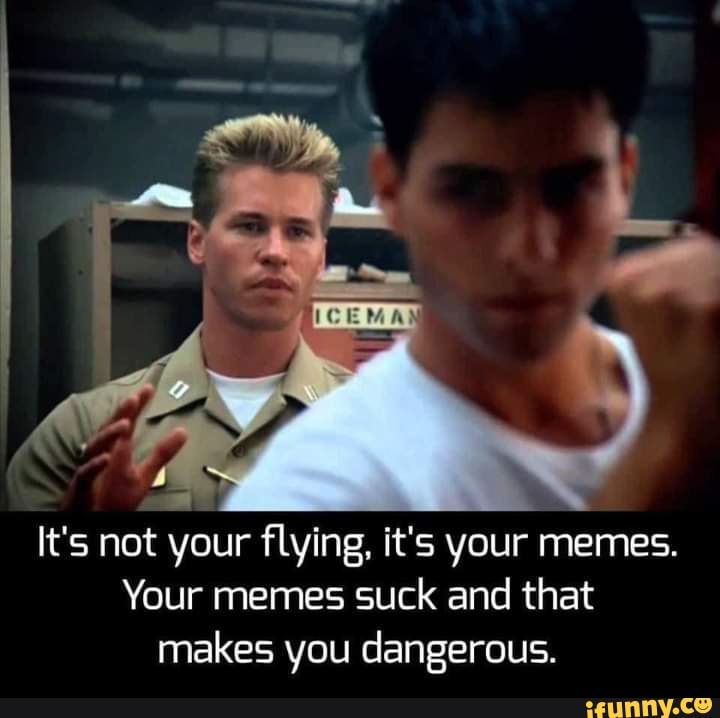 It's not your flying, it's your memes. Your memes suck and that makes ...