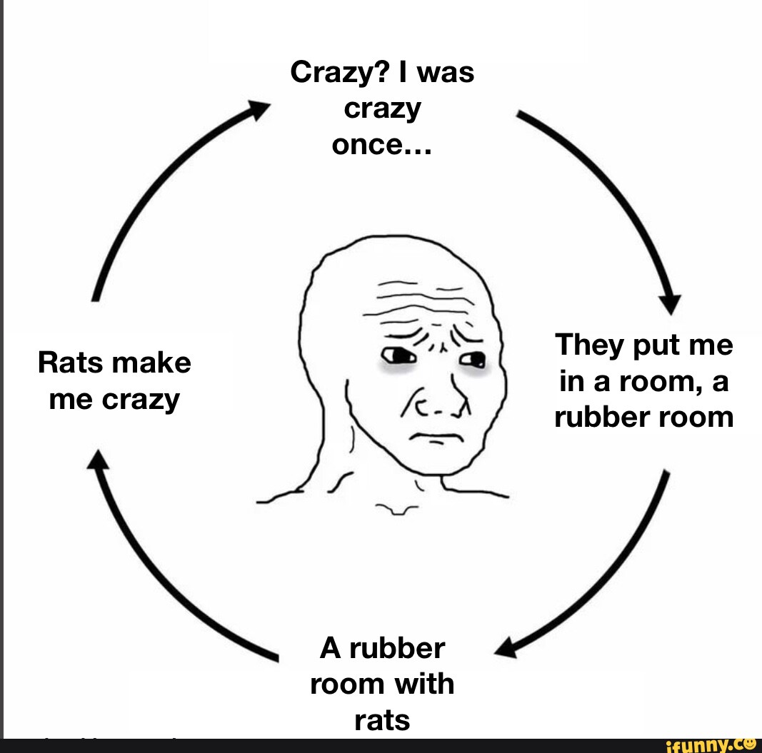 I Rats [ FreND/ Errect ] I Crazy? I was crazy once. They threw me in a room.