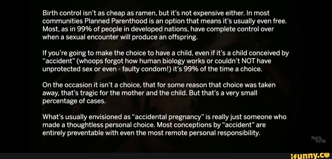 Birth control isn't as cheap as ramen, but it's not expensive either