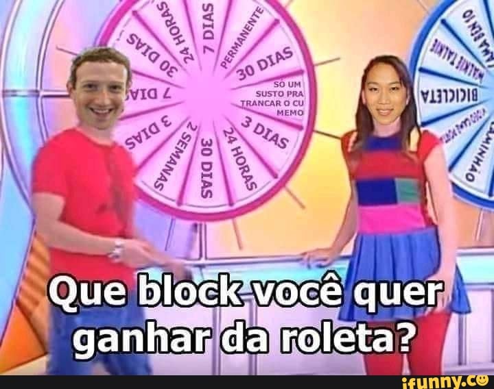 Que block você quer ganhar da roleta"?
