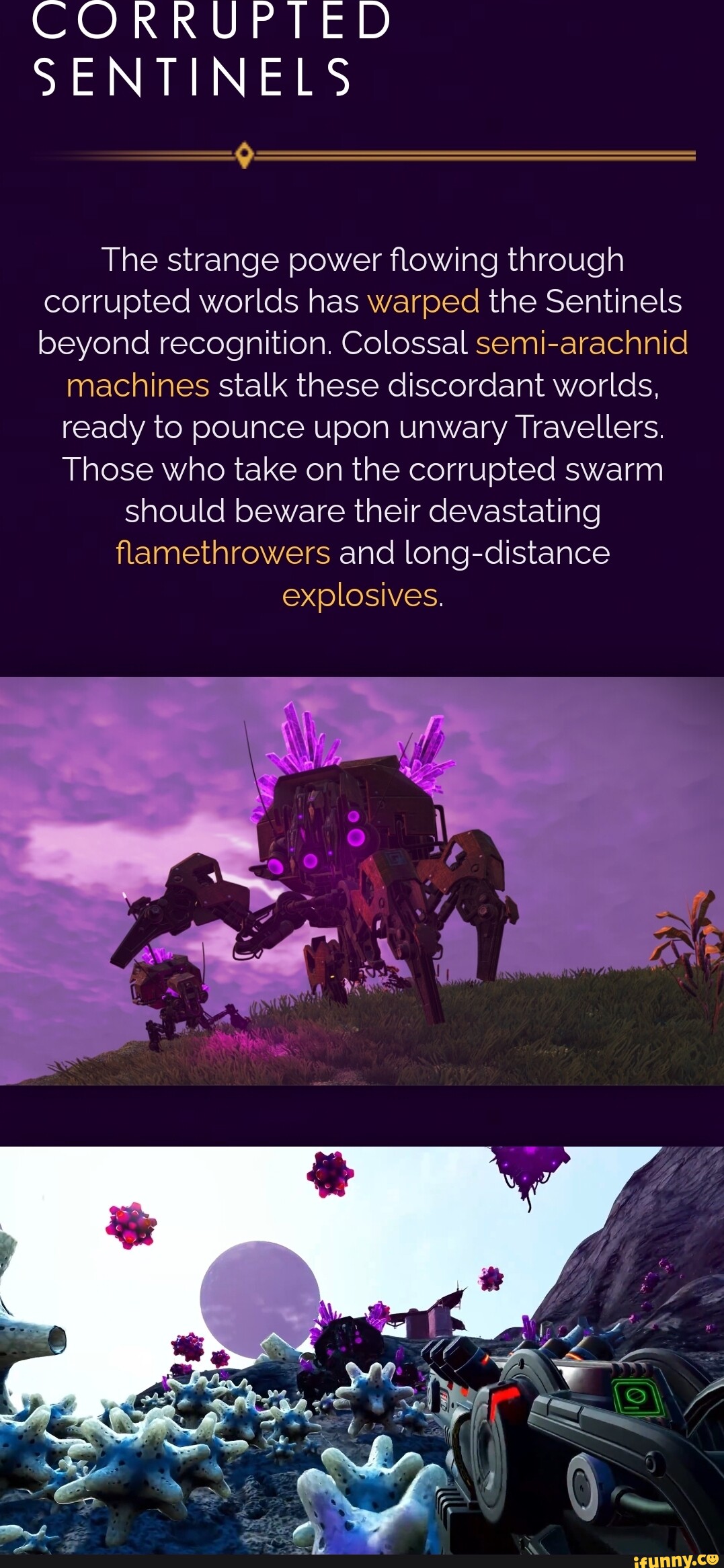 CORRUPTED SENTINELS The strange power flowing through corrupted worlds ...
