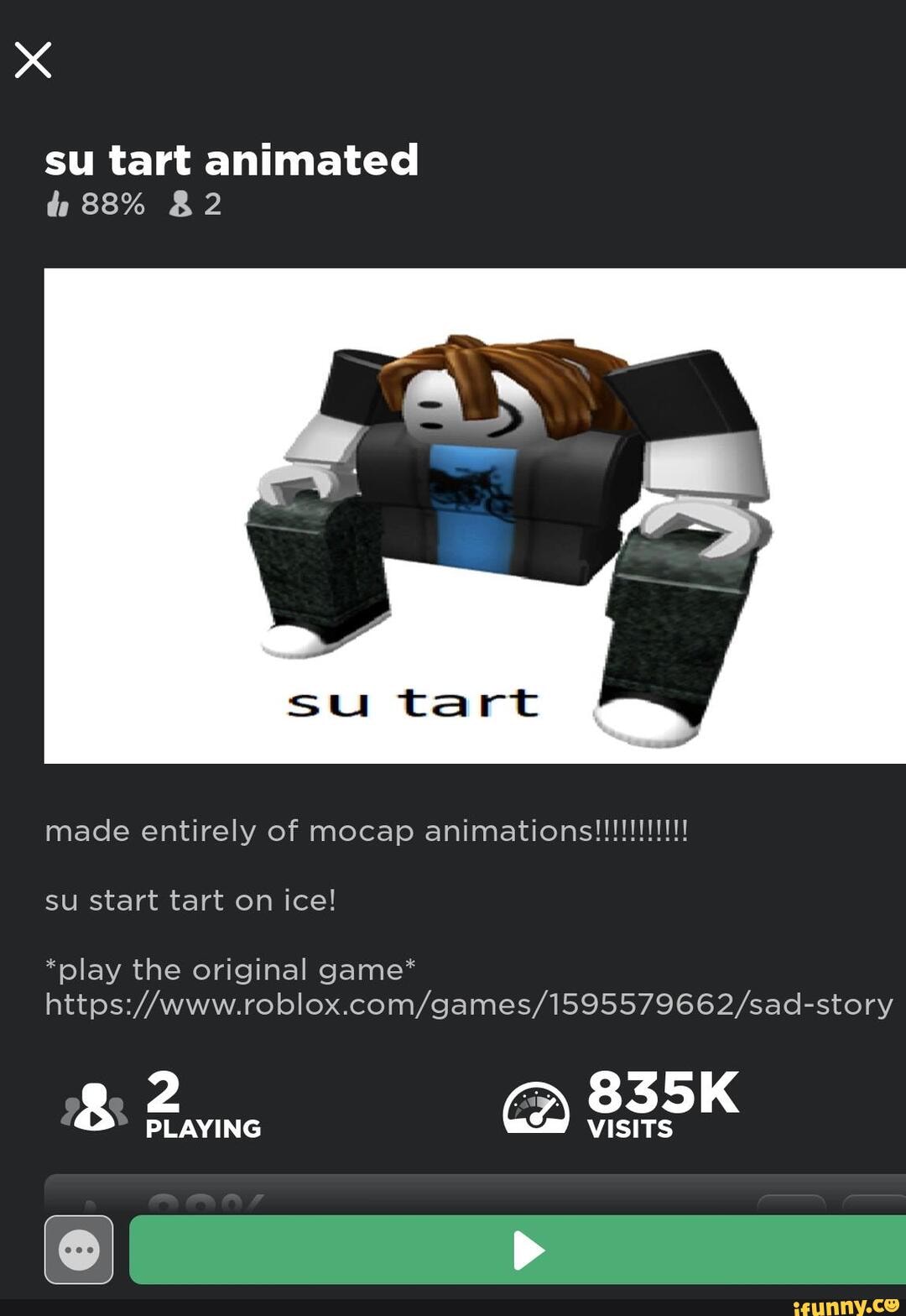 Su Tart Animated Su Start Tart On Ice Play The Original Game Ifunny - su tart animated roblox