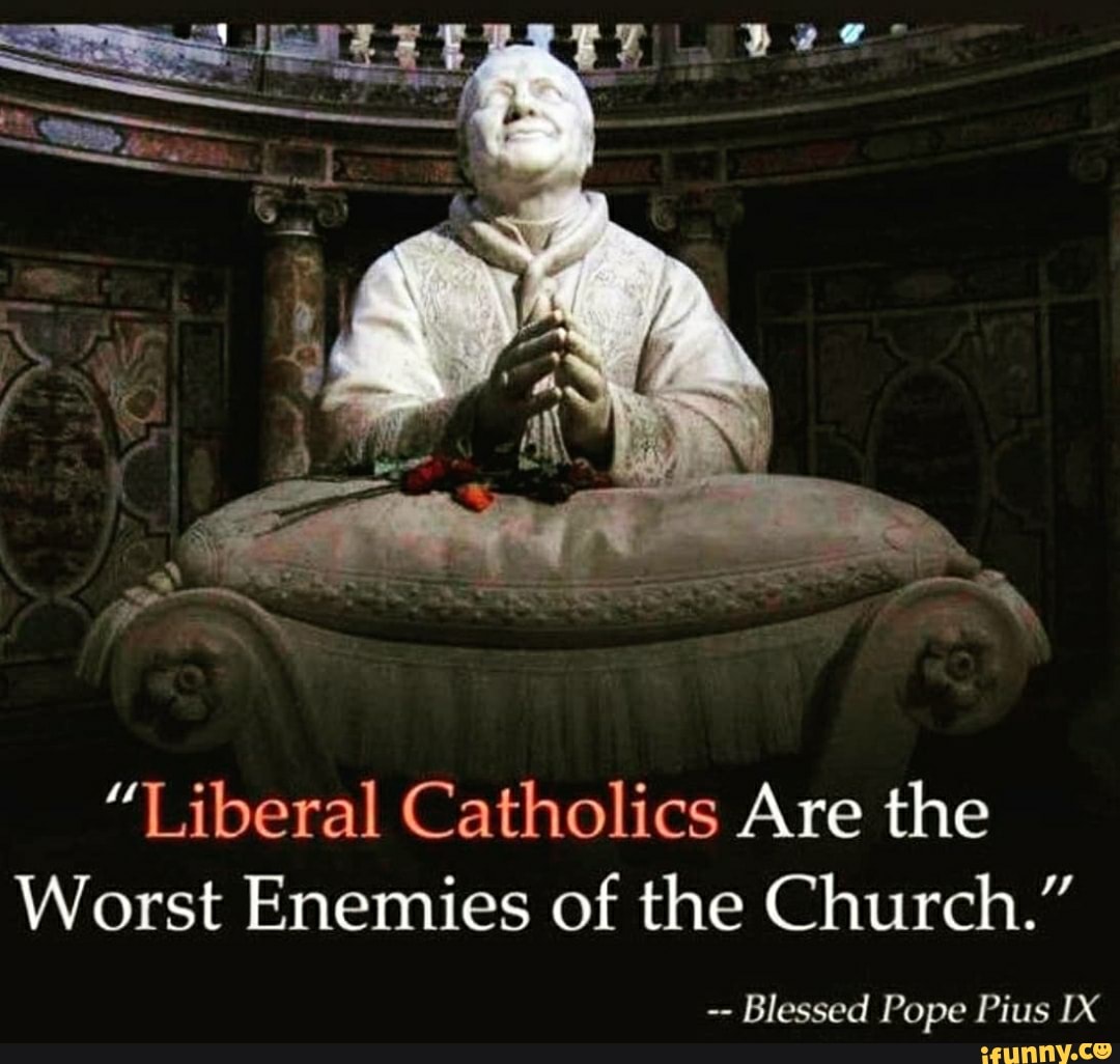 "Liberal Catholics Are the Worst Enemies of the Church." - iFunny :)